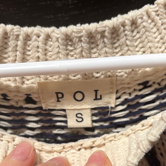 POL Cream and Red Patterned Sweater - Picture 2 of 3